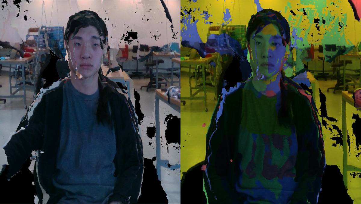 Me, captured by four RGB-D cameras